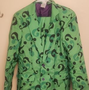 Spirit Halloween Riddler Costume Suit Size Small